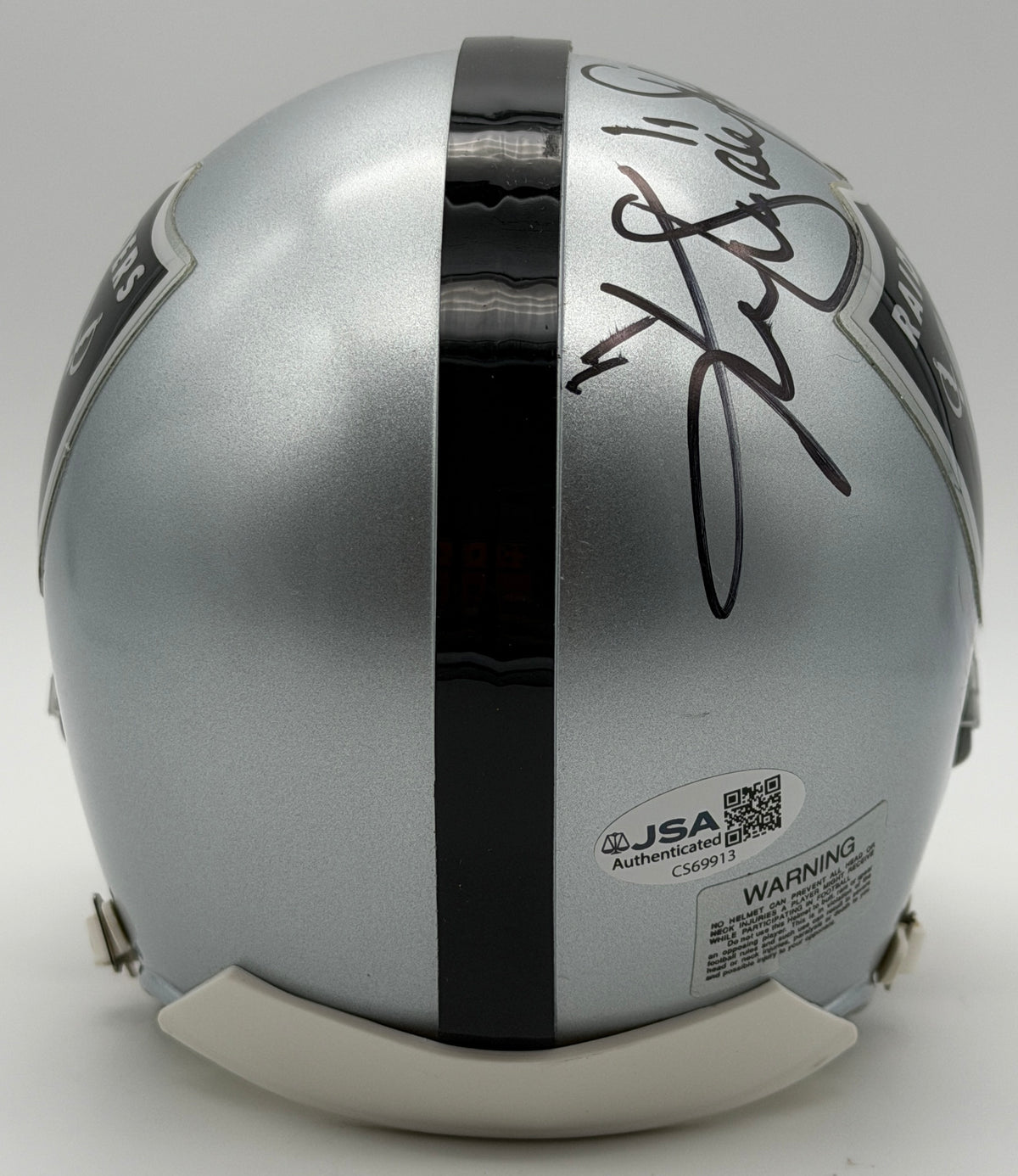 Ken Stabler HOF Signed/Autographed Mini Helmet Raiders JSA 214960