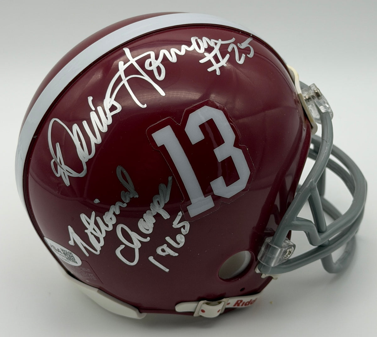 Dennis Homan Signed/Autographed Mini Helmet Alabama Crimson Tide JSA 214961