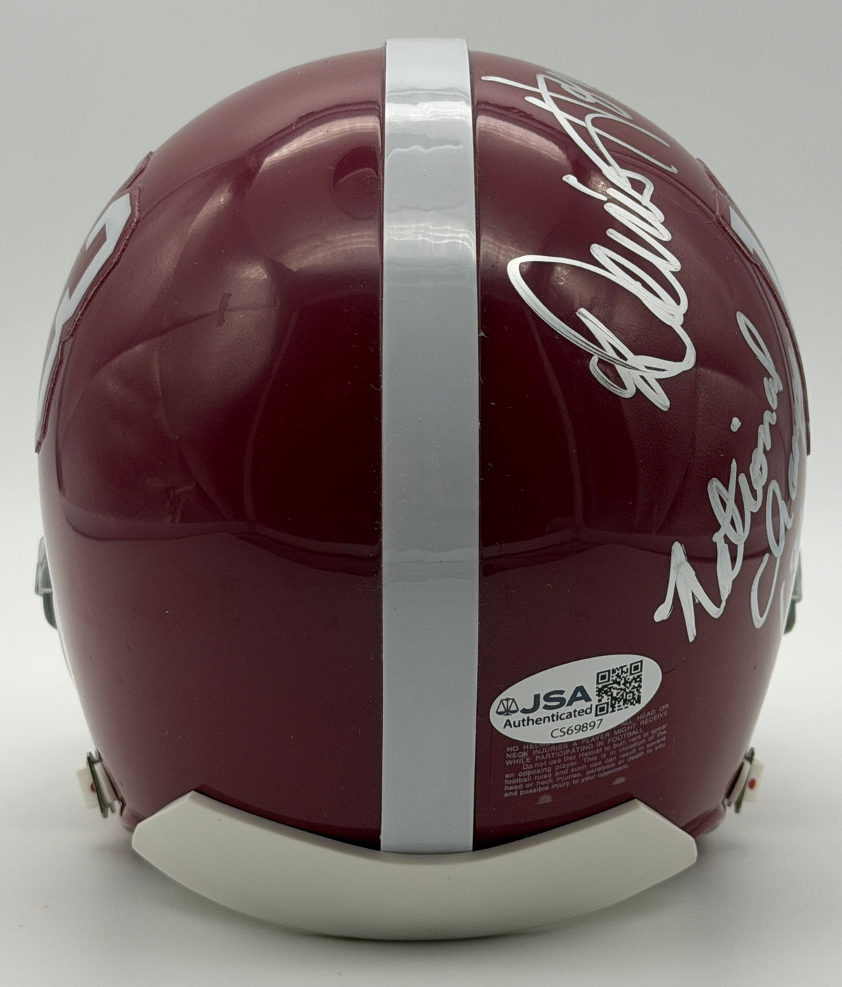 Dennis Homan Signed/Autographed Mini Helmet Alabama Crimson Tide JSA 214961