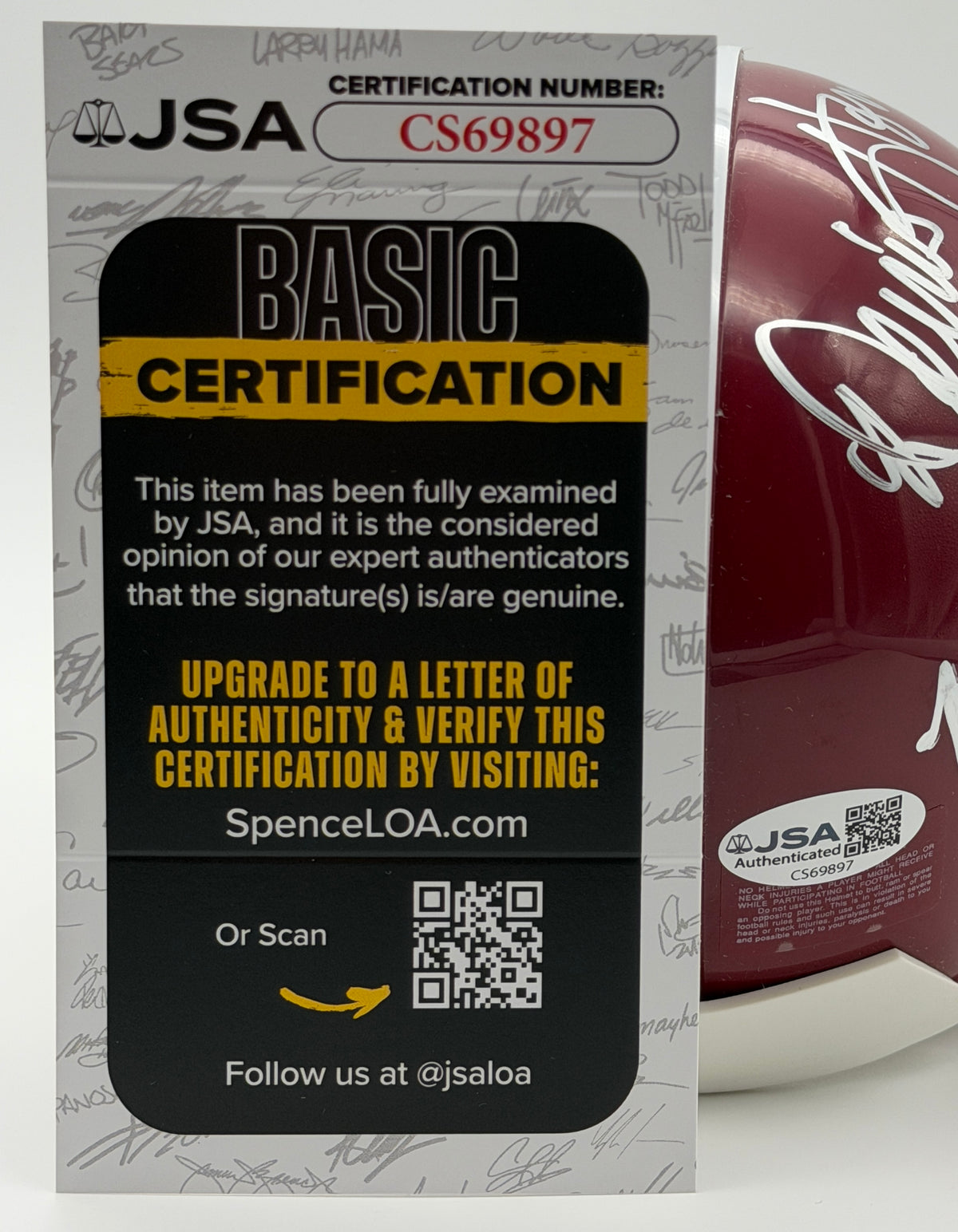 Dennis Homan Signed/Autographed Mini Helmet Alabama Crimson Tide JSA 214961
