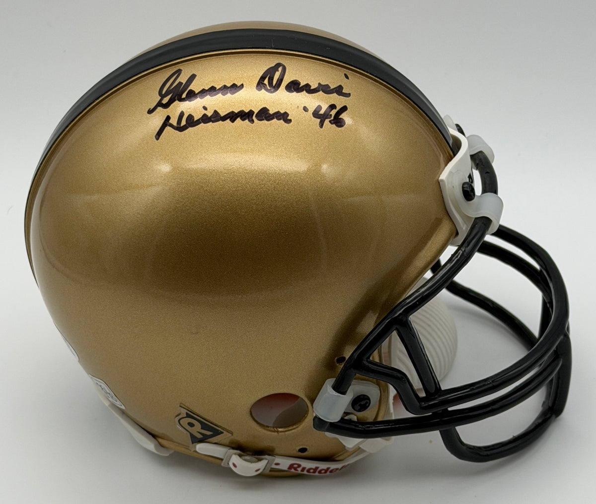 Doc Blanchard & Glenn Davis Signed Mini Helmet ARMY Heisman JSA 214963