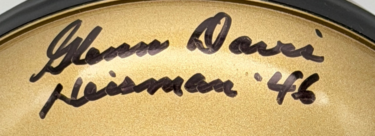 Doc Blanchard & Glenn Davis Signed Mini Helmet ARMY Heisman JSA 214963