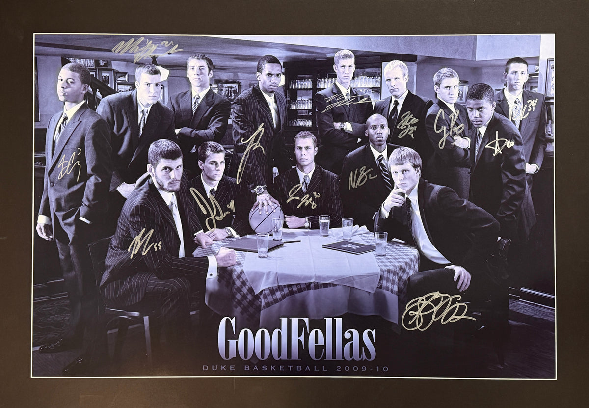 2009-10 Duke Basketball Multi-Signed (13) 24x36 Mounted Poster Curry PSA 214860