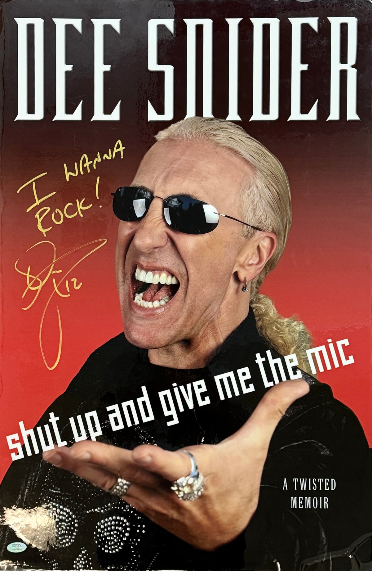 Dee Snider Musician Twisted Sister Signed/Inscr 20x30 Mounted Poster PSA 214866