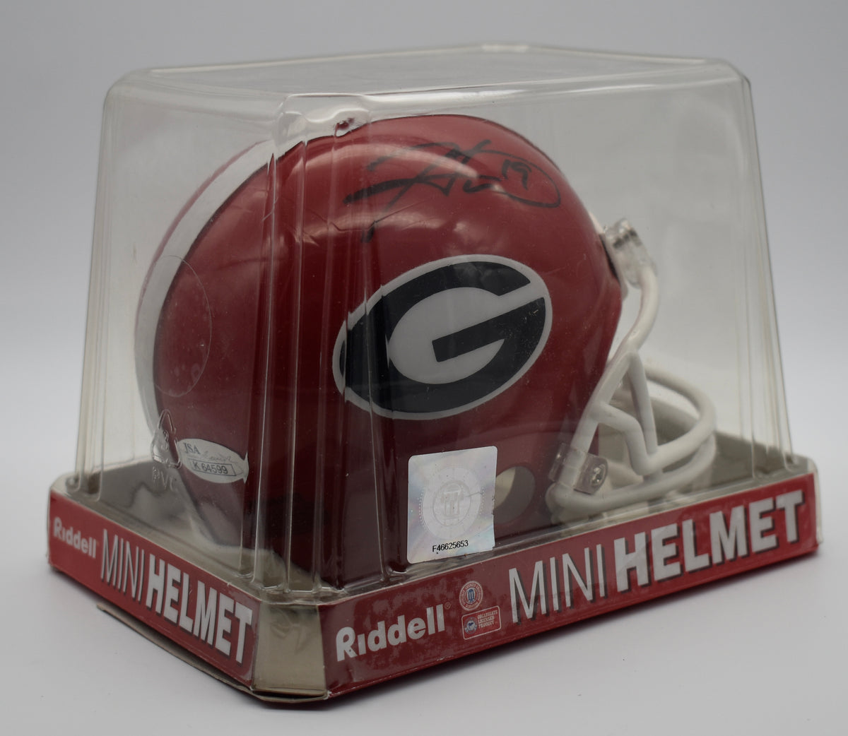 Vince Dooley/Hines Ward UGA Signed/Auto Mini Helmet JSA 212281