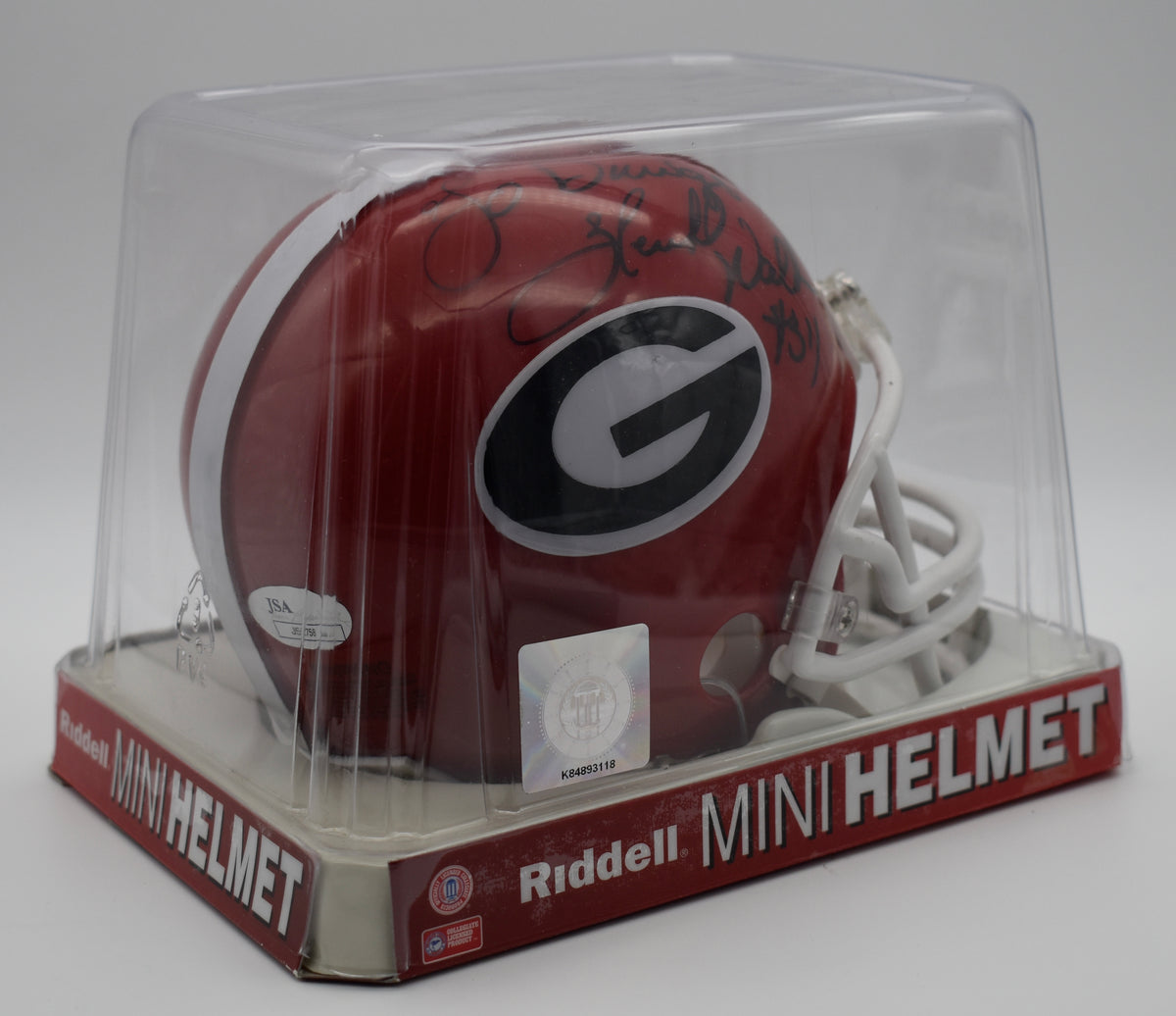 Herschel Walker Georgia Signed/Inscribed Mini Helmet JSA 212283