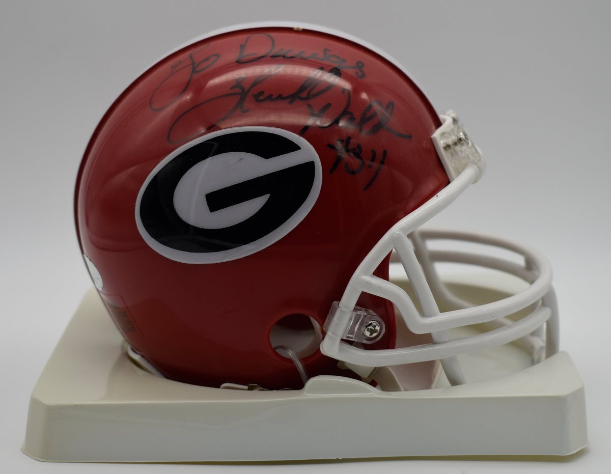 Herschel Walker Georgia Signed/Inscribed Mini Helmet JSA 212283