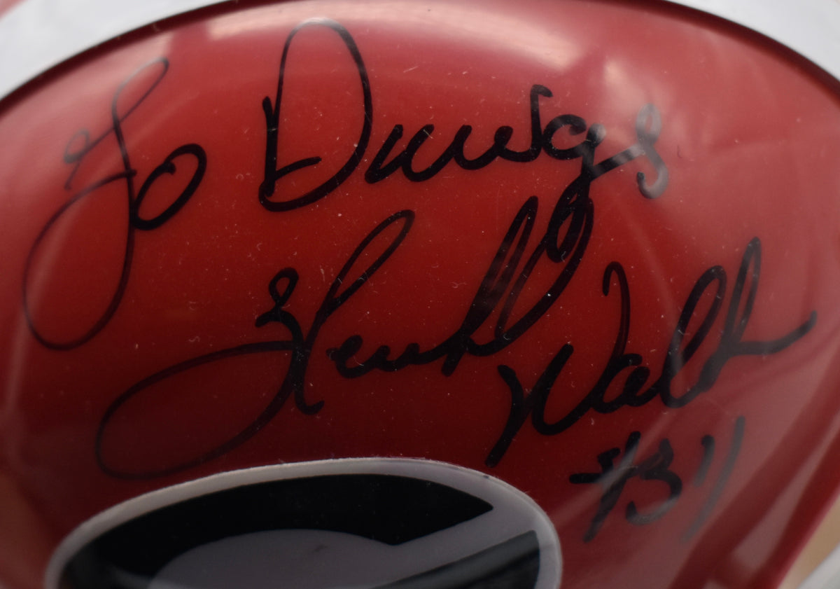 Herschel Walker Georgia Signed/Inscribed Mini Helmet JSA 212283