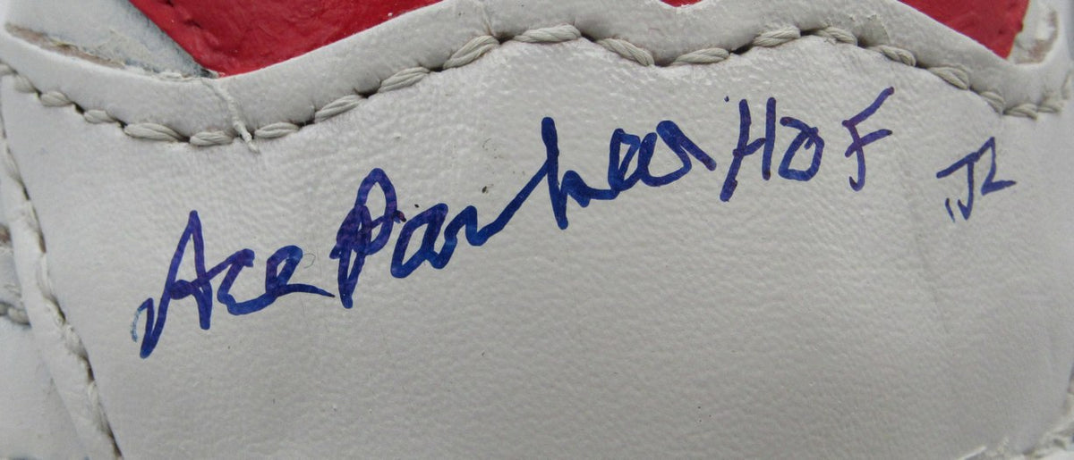 Ace Parker HOF Signed/Auto Leather Mini Helmet Brooklyn Dodgers JSA 214351