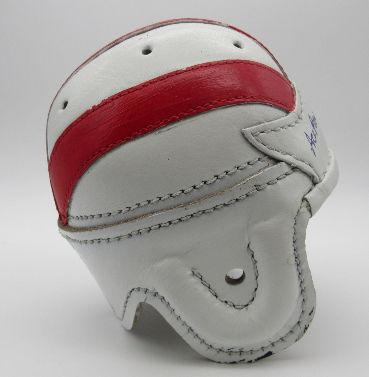 Ace Parker HOF Signed/Auto Leather Mini Helmet Brooklyn Dodgers JSA 214351