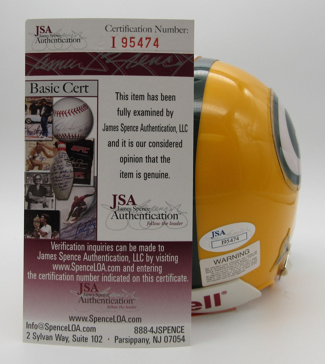 Jerry Kramer Signed/Autographed Mini Helmet Packers JSA 214356