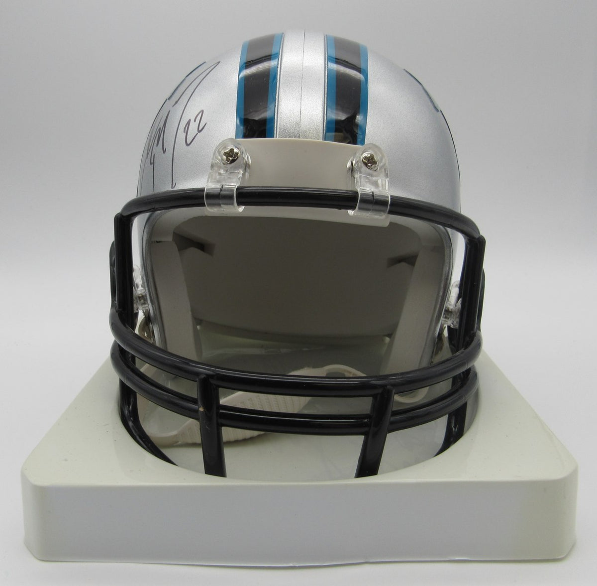 Christian McCaffrey Signed/Autographed Mini Helmet Panthers JSA 214360