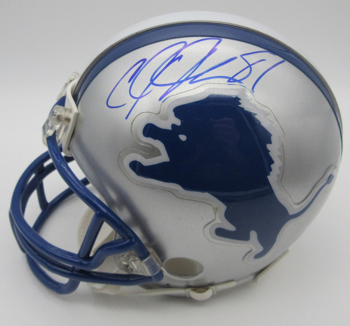 Calvin Johnson HOF Signed/Autographed Mini Helmet Detroit Lions JSA 214365