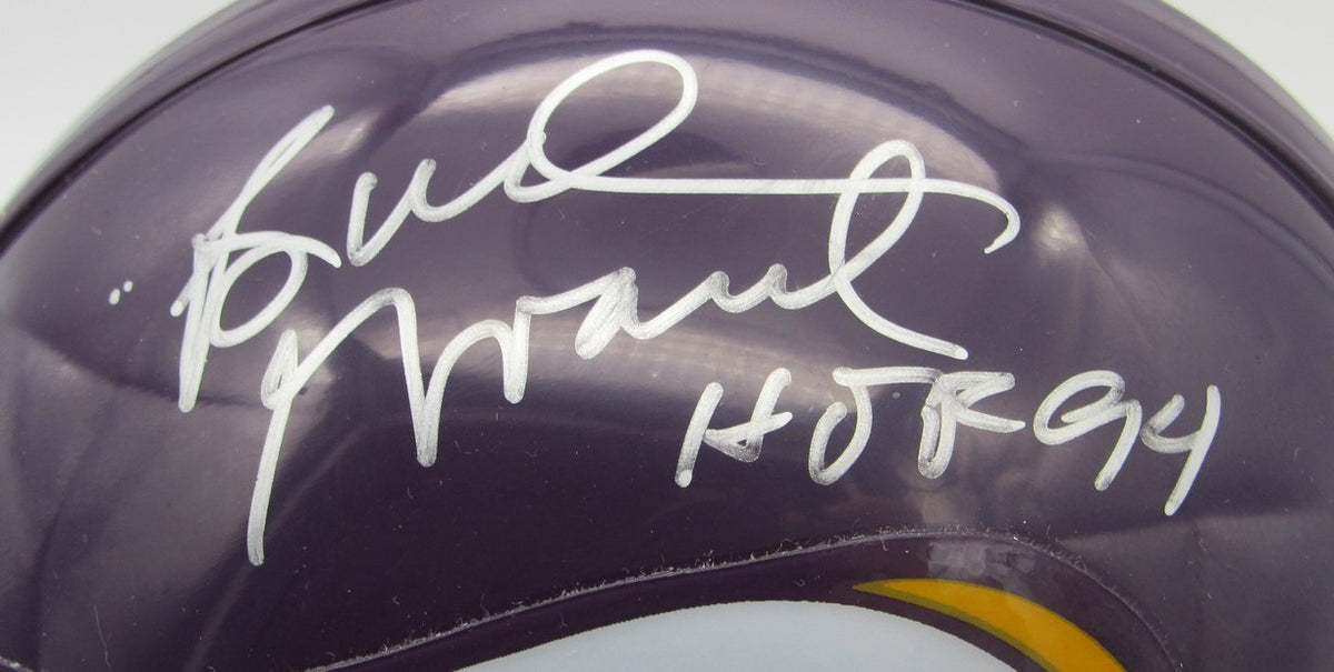 Bud Grant & Fran Tarkenton HOF Signed/Autographed Mini Helmet Vikings BAS 214366