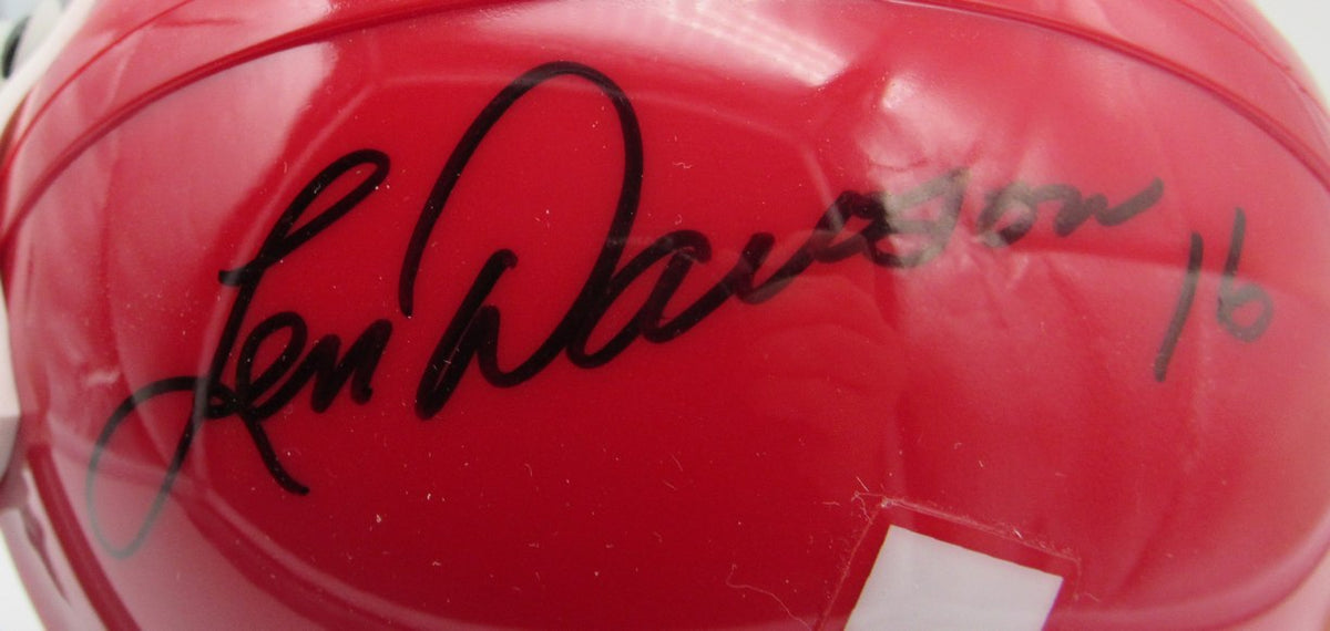 Len Dawson HOF Signed/Autographed Mini Helmet Dallas Texans JSA 214375