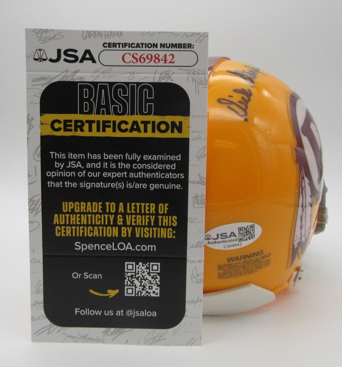 Dick Stanfel HOF Signed/Autographed Mini Helmet Redskins JSA 214377