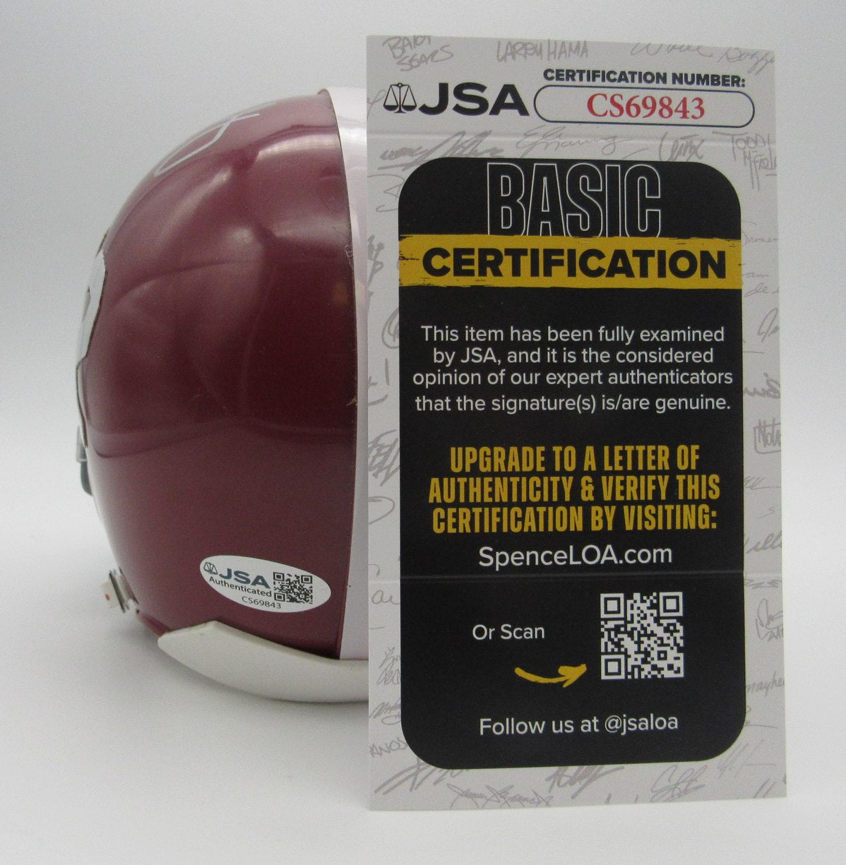 Mark Ingram & Greg McElroy Signed/Autographed Mini Helmet Alabama JSA 214378