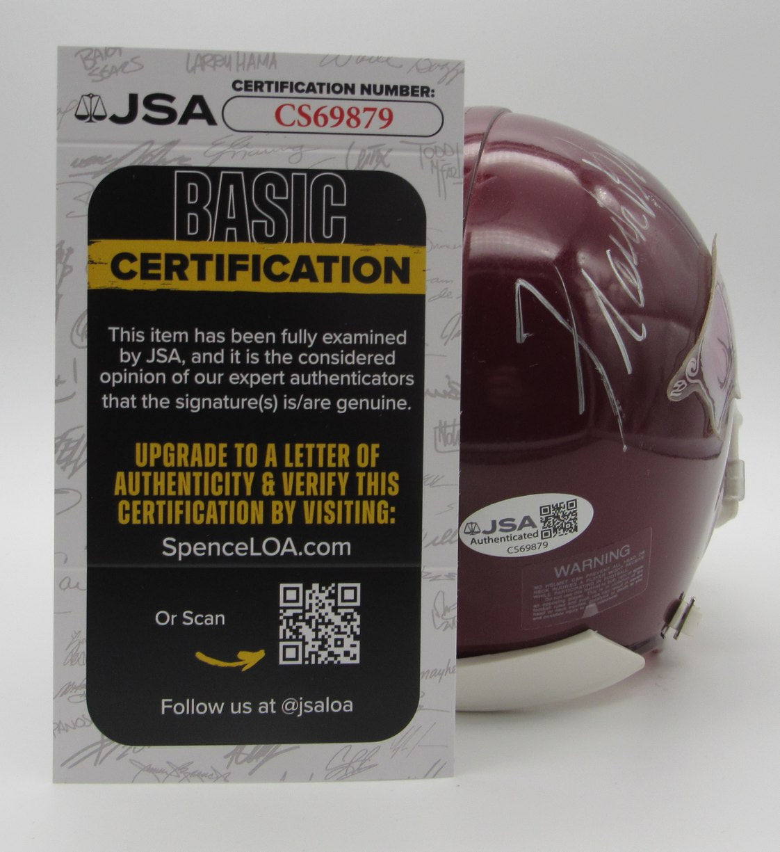 Frank Broyles Signed/Autographed Mini Helmet Arkansas JSA 214383