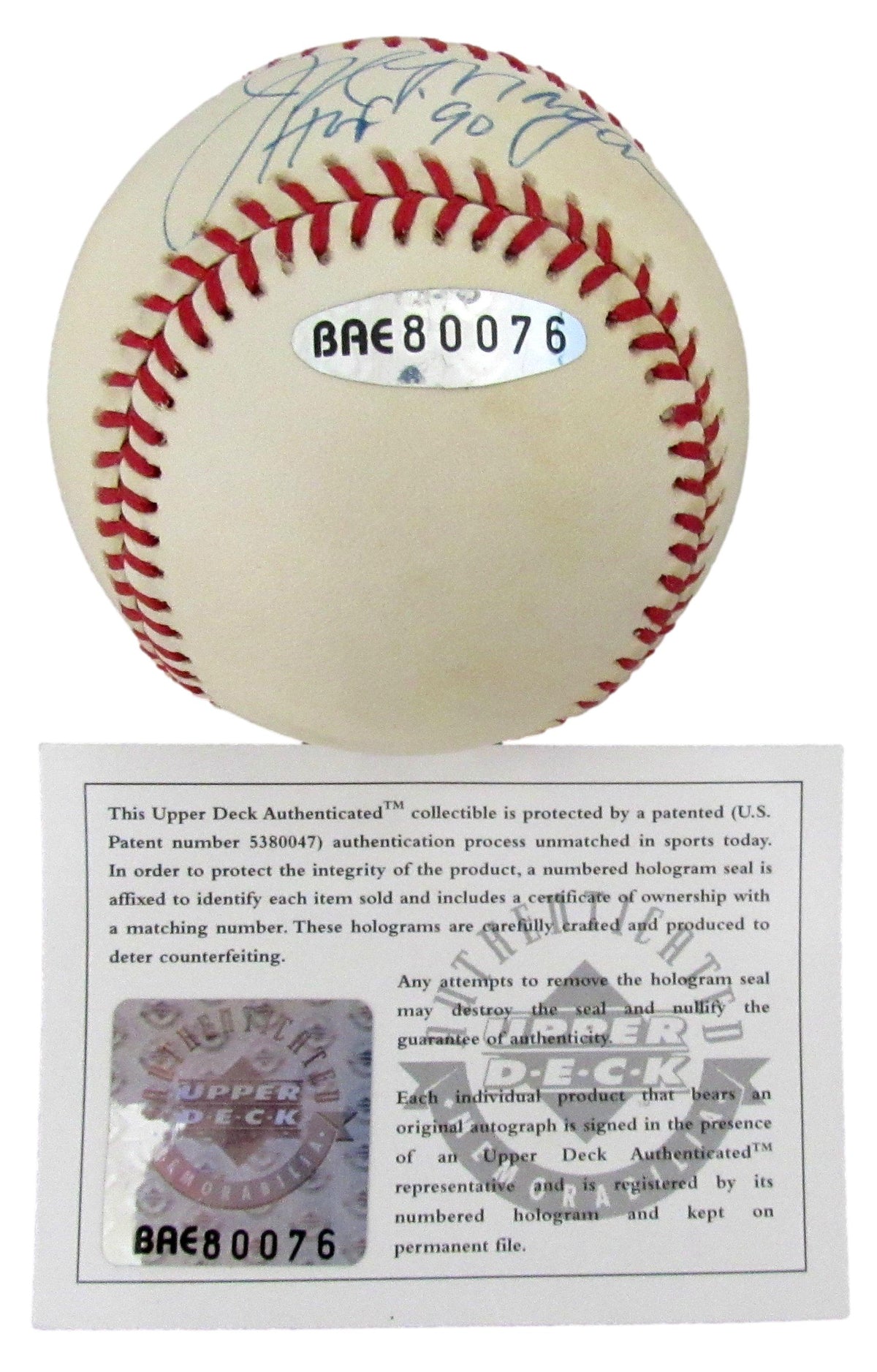 Joe Morgan HOF Signed/Inscribed ONL Baseball Cincinnati Reds Upper Deck 213274