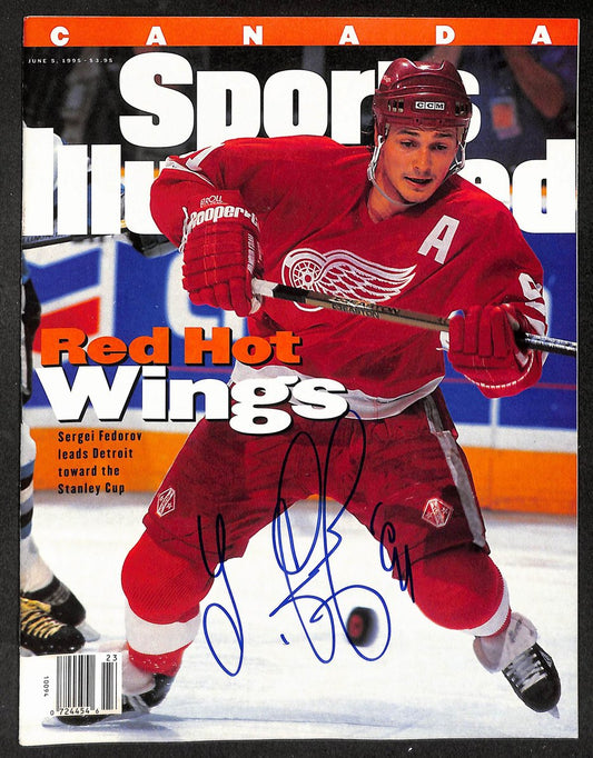 Sergei Fedorov HOF Signed 1995 Sports Illustrated Canada Magazine JSA 214985