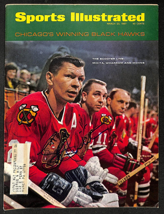 Stan Mikita HOF Signed/Autographed 1967 Sports Illustrated Magazine JSA 214986