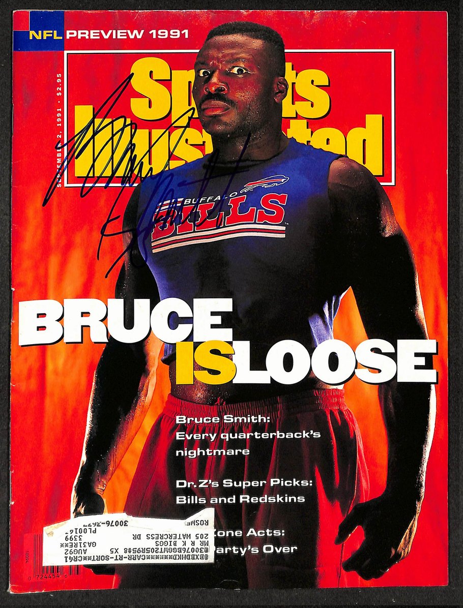 Bruce Smith HOF Signed/Autographed 1991 Sports Illustrated Magazine JSA 214992