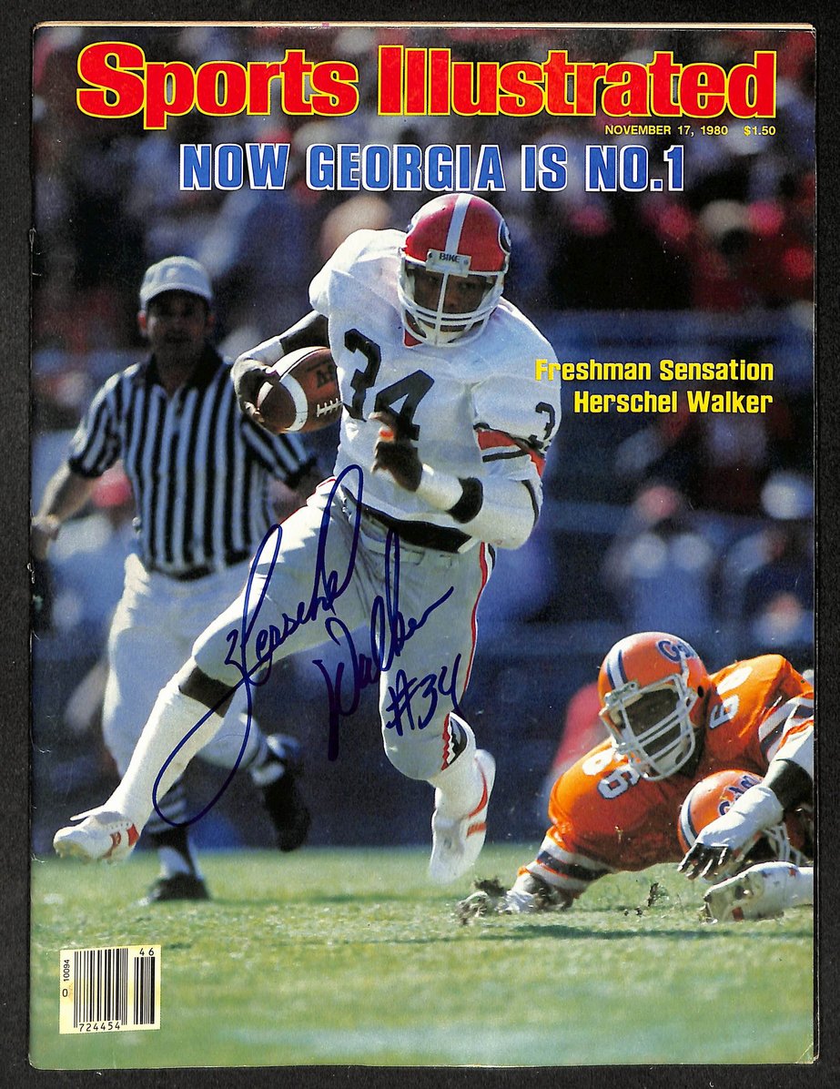Herschel Walker Signed/Autographed 1980 Sports Illustrated Magazine JSA 214993