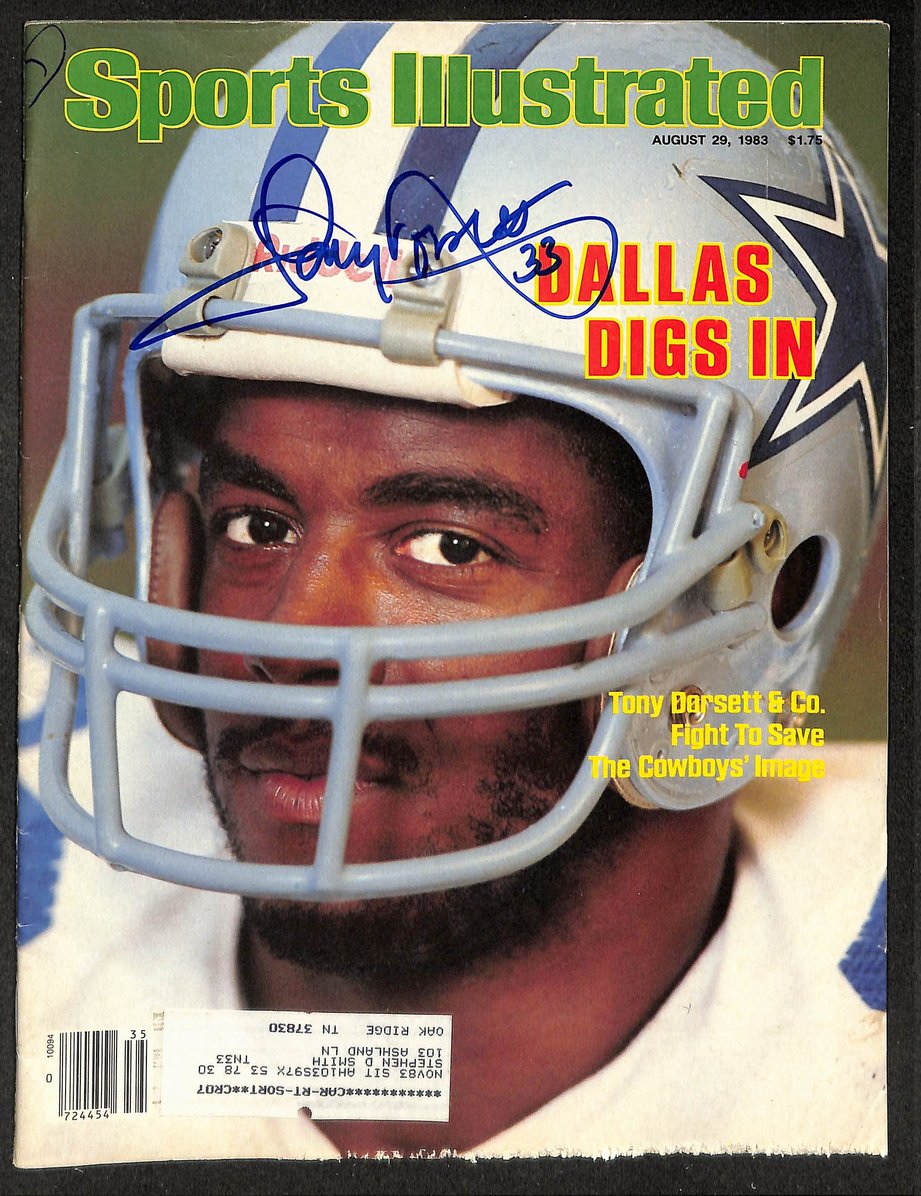 Tony Dorsett HOF Signed/Autographed 1983 Sports Illustrated Magazine JSA 214994
