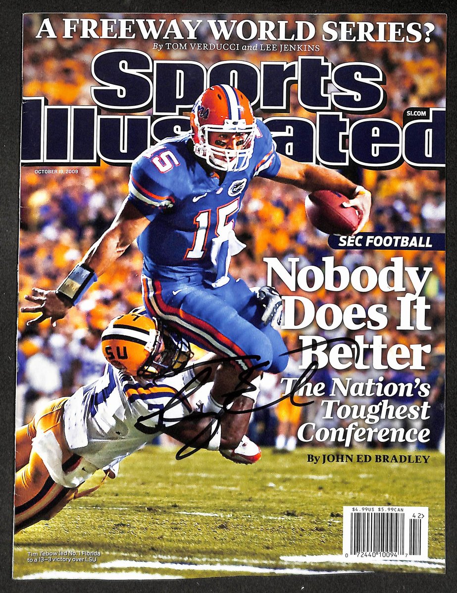 Tim Tebow Signed/Autographed 2009 Sports Illustrated Magazine JSA 214995