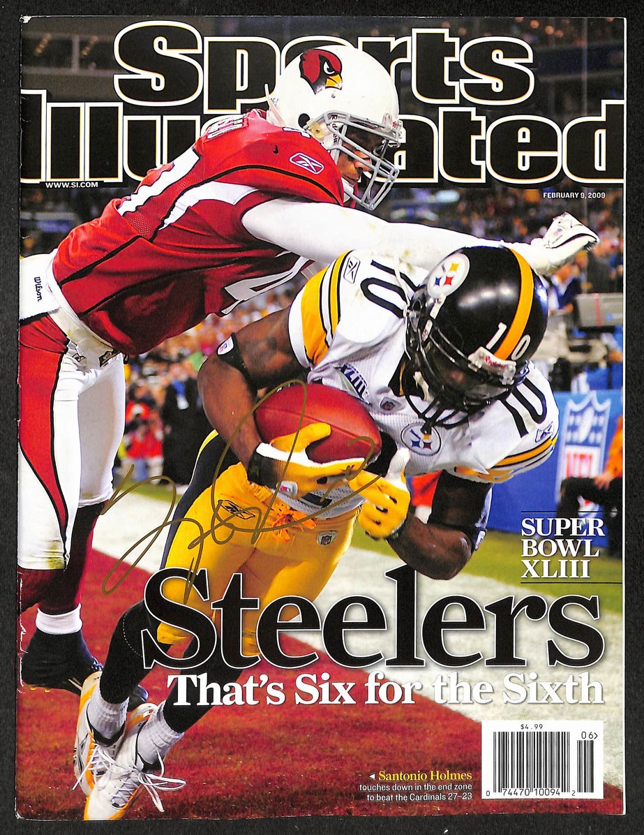 Santonio Holmes Signed/Autographed 2009 Sports Illustrated Magazine JSA 214996