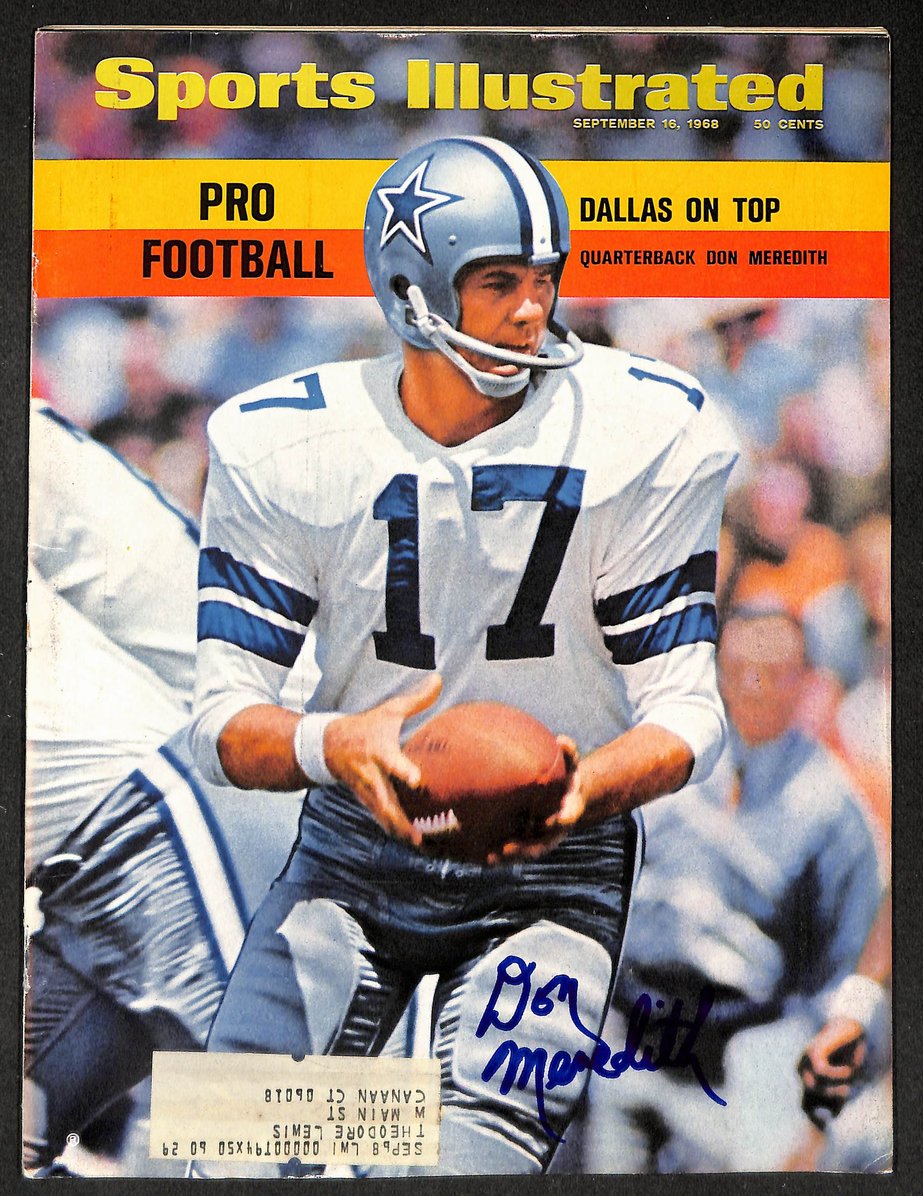 Don Meredith Signed/Autographed 1968 Sports Illustrated Magazine JSA 214998