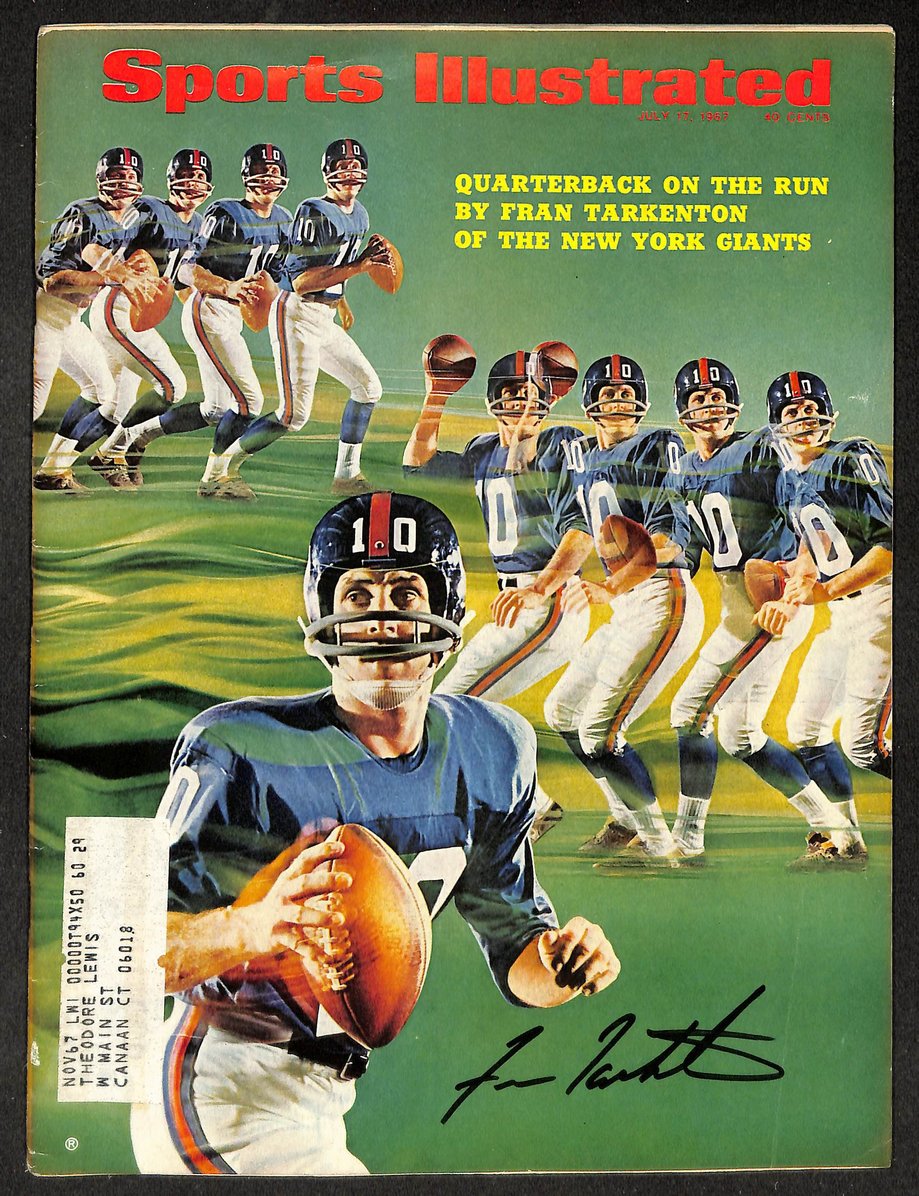 Fran Tarkenton HOF Signed/Auto 1967 Sports Illustrated Magazine JSA 215001