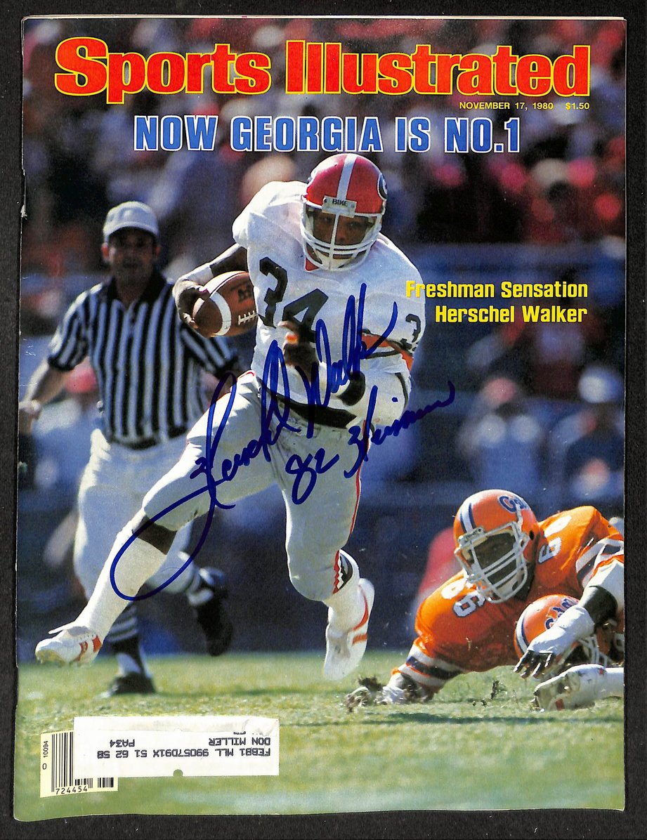 Herschel Walker Signed/Autographed 1980 Sports Illustrated Magazine JSA 215005