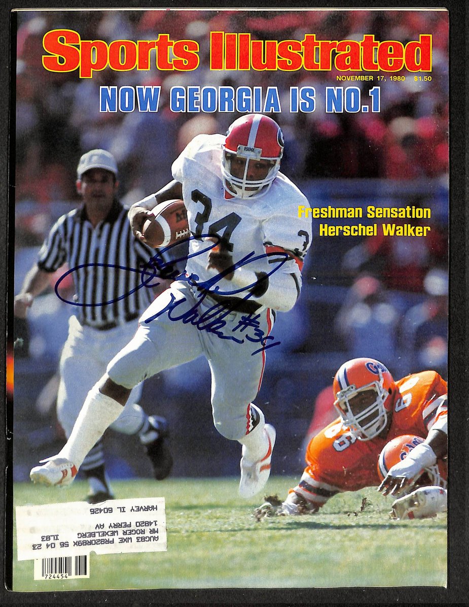 Herschel Walker Signed/Autographed 1980 Sports Illustrated Magazine JSA 215006