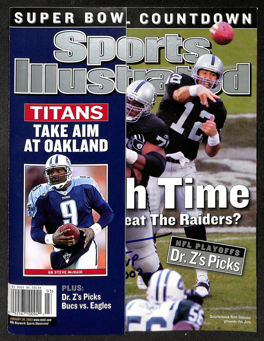 Rich Gannon Signed/Autographed 2003 Sports Illustrated Magazine JSA 215011