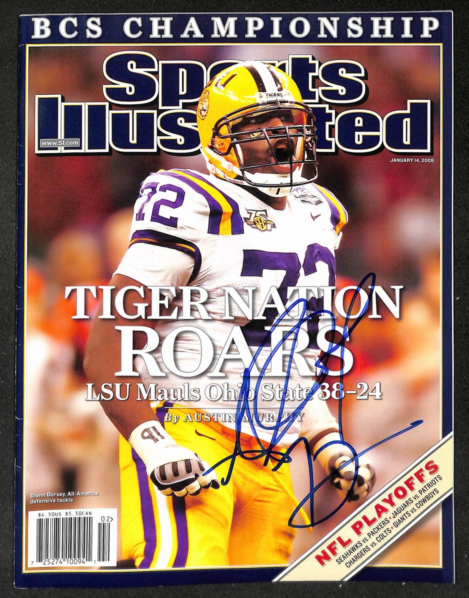 Glenn Dorsey Signed/Autographed 2008 Sports Illustrated Magazine JSA 215015