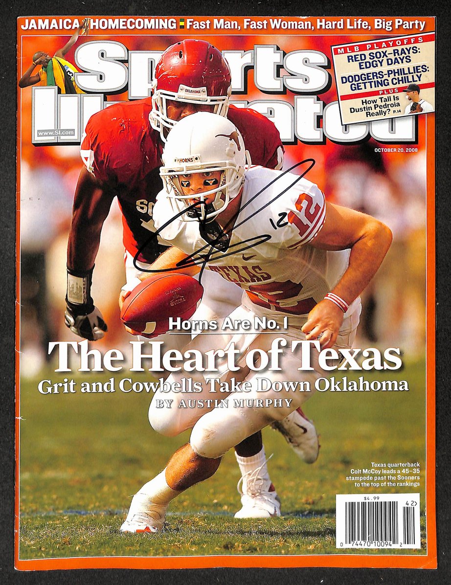Colt McCoy Signed/Autographed 2008 Sports Illustrated Magazine JSA 215016