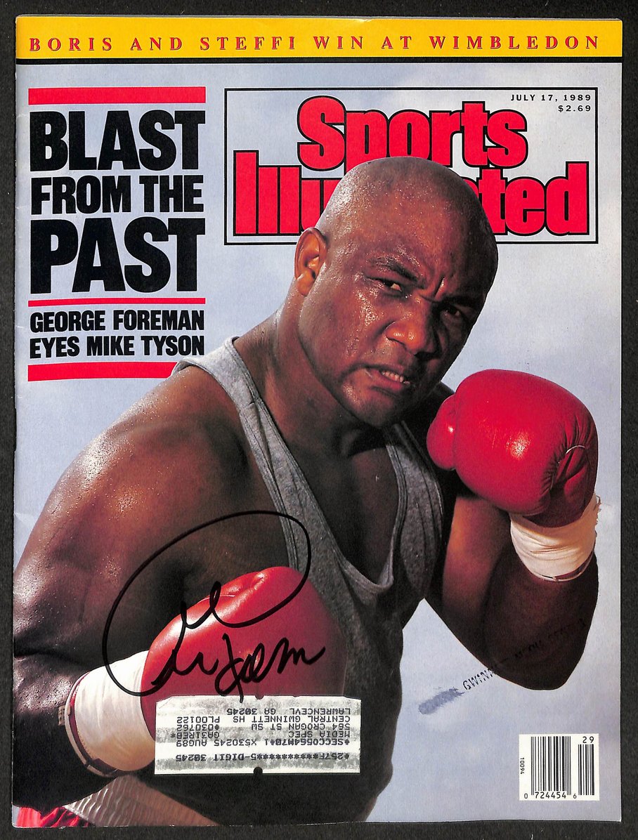George Foreman Signed/Autographed 1989 Sports Illustrated Magazine JSA 214983