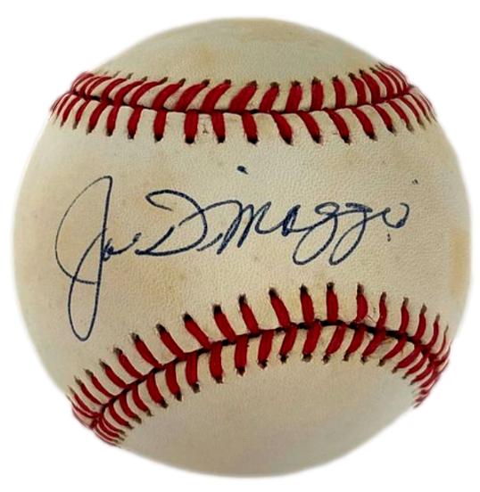 Joe DiMaggio HOF Single Signed/Autographed OAL Baseball Yankees Beckett 213300