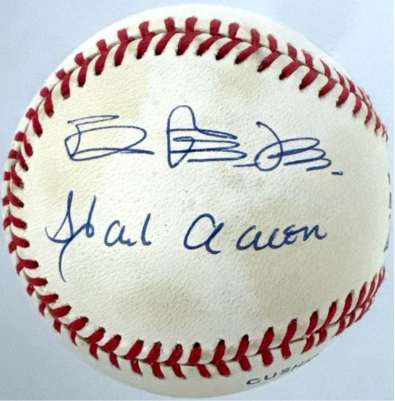 Hank Aaron/Sadahara Oh Dual-Signed/Autographed ONL Baseball Beckett 213299