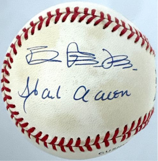 Hank Aaron/Sadahara Oh Dual-Signed/Autographed ONL Baseball Beckett 213299
