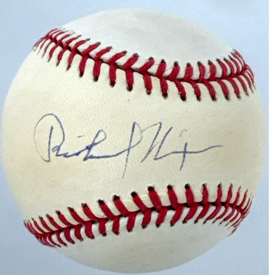 President Richard Nixon Single Signed/Autographed OAL Baseball Beckett 213301