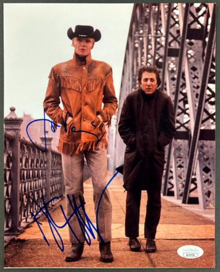 Dustin Hoffman/Jon Voight Signed/Auto 8x10 Photo "Midnight Cowboy" JSA 213306