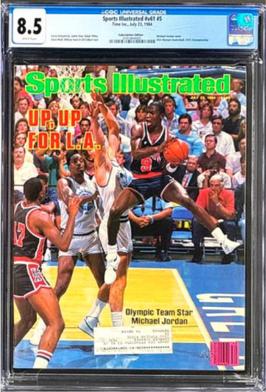 7/23/1984 Sports Illustrated Olympic Cover Michael Jordan CGC (Grade 8.5) 213312