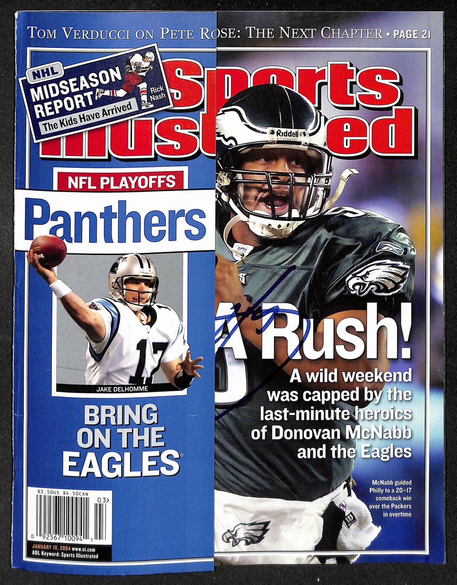 Donovan McNabb Signed/Autographed 2004 Sports Illustrated No Label JSA 215020