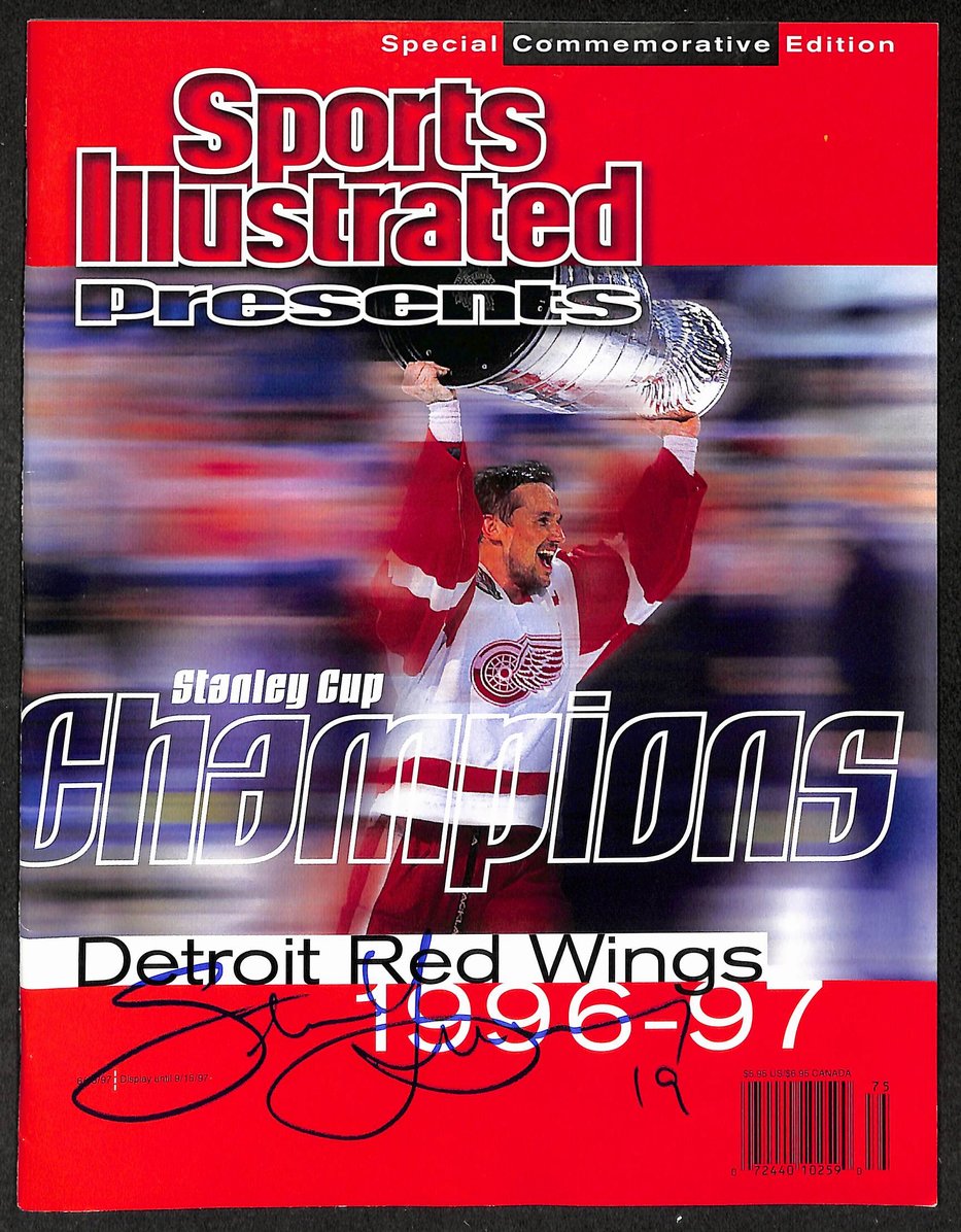 Steve Yzerman HOF Signed/Autographed 1997 Sports Illustrated Magazine JSA 215021