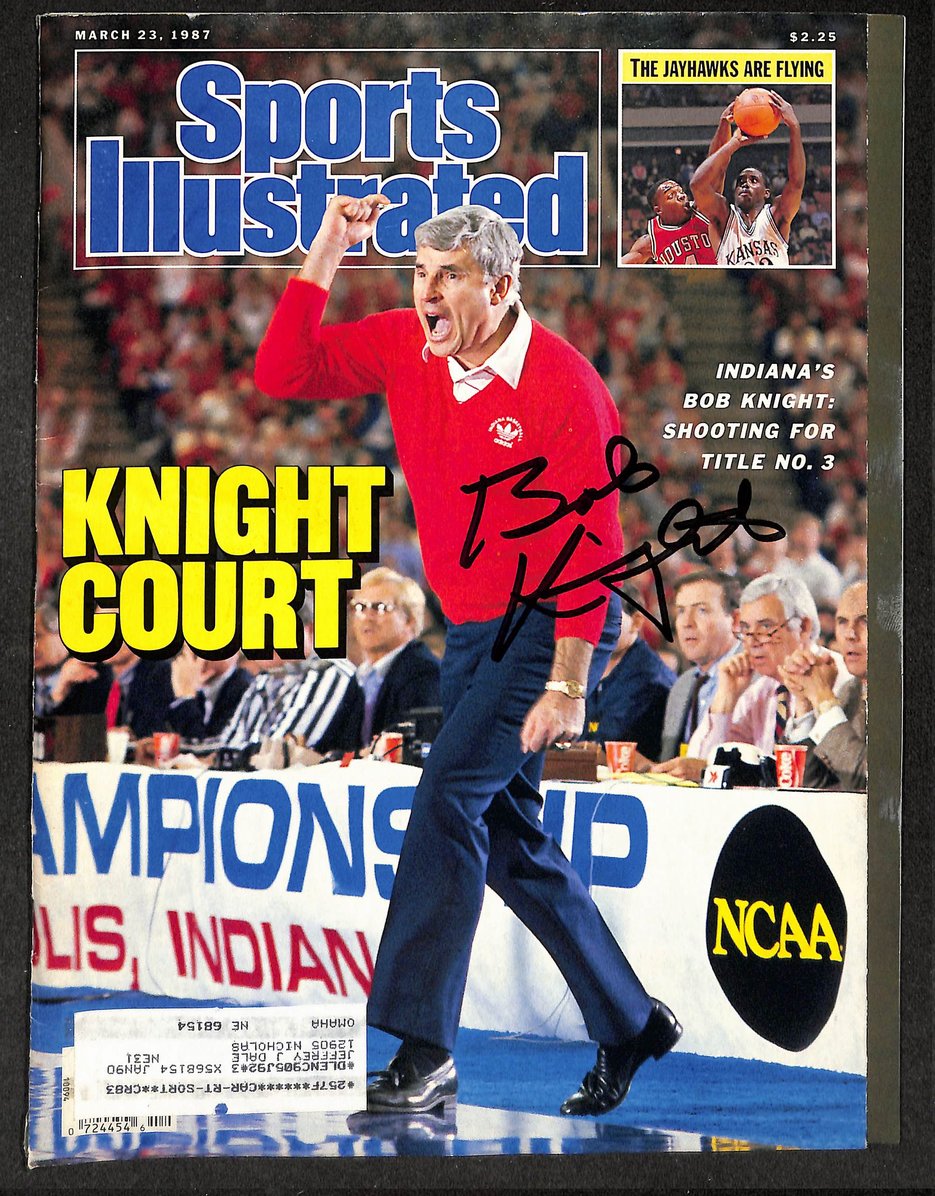 Bobby Knight Signed/Autographed 1987 Sports Illustrated Magazine JSA 215033
