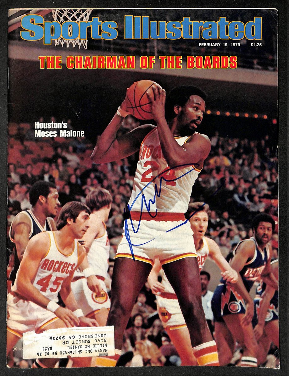 Moses Malone HOF Signed/Autographed 1979 Sports Illustrated Magazine JSA 215036