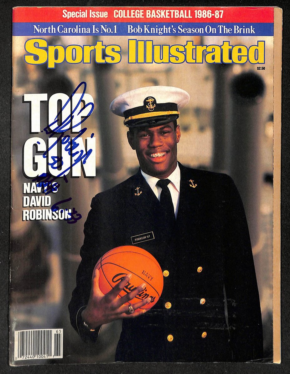 David Robinson HOF Signed 1987 Sports Illustrated No Label JSA 215037