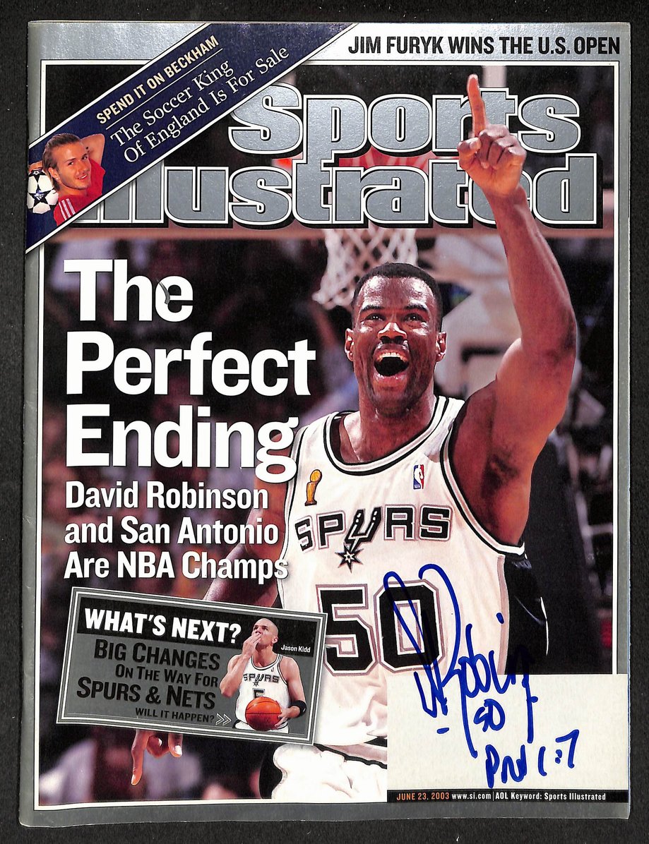 David Robinson HOF Signed 2003 Sports Illustrated Magazine JSA 215039